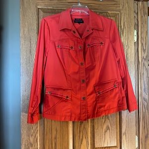 Orange stretch cotton jacket